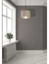 Searchlight® I Абажур - кадифено бежово и сребристо вътрешно покритие ∅45 см I x Adaptable B22 E14 E27 - SO51203TA - 4