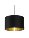Searchlight® I Абажур - черен кадифе и златен вътрешен слой 50 см I x Adaptable B22 E14 E27 - SO51204BK