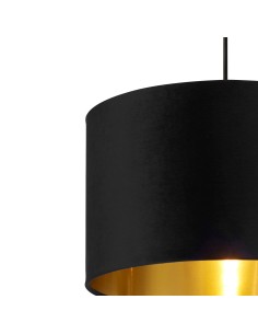 Searchlight® I Абажур - черен кадифе и златен вътрешен слой 50 см I x Adaptable B22 E14 E27 - SO51204BK - Цена | LEDs4economy 2