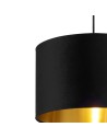 Searchlight® I Абажур - черен кадифе и златен вътрешен слой 50 см I x Adaptable B22 E14 E27 - SO51204BK - 2