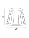 Searchlight® I Абажур Raye Taper Pleat 20 см бял I x Adaptable B22 E14 E27 - SO701931 - 4