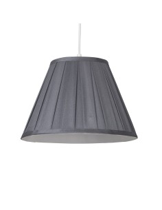 Searchlight® I Абажур Raye Taper Pleatsilk 30 см, цвят тъмносив I x Adaptable B22 E14 E27 - SO701933 - Цена | LEDs4economy 2