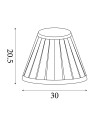 Searchlight® I Абажур Raye Taper Pleatsilk 30 см, цвят тъмносив I x Adaptable B22 E14 E27 - SO701933 - 4