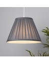 Searchlight® I Абажур Raye Taper Pleatsilk 30 см, цвят тъмносив I x Adaptable B22 E14 E27 - SO701933 - 5