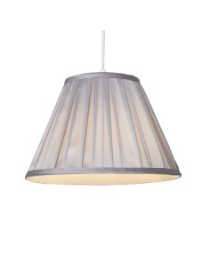 Searchlight® I Копринен абажур Raye Taper Pleat 30 см, сребрист I x Adaptable B22 E14 E27 - SO701934 - Цена | LEDs4economy