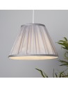 Searchlight® I Копринен абажур Raye Taper Pleat 30 см, сребрист I x Adaptable B22 E14 E27 - SO701934 - 5
