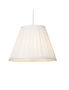 Searchlight® I Копринен абажур Raye Taper Pleat 30 см бял I x Adaptable B22 E14 E27 - SO701935 - Цена | LEDs4economy