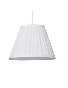 Searchlight® I Копринен абажур Raye Taper Pleat 30 см бял I x Adaptable B22 E14 E27 - SO701935 - Цена | LEDs4economy 2