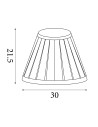 Searchlight® I Копринен абажур Raye Taper Pleat 30 см бял I x Adaptable B22 E14 E27 - SO701935 - 4