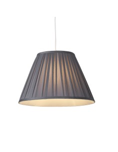 Searchlight® I Абажур Raye Taper Pleatsilk 40 см, цвят тъмносив I x Adaptable B22 E14 E27 - SO701936 - Цена | LEDs4economy