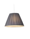Searchlight® I Абажур Raye Taper Pleatsilk 40 см, цвят тъмносив I x Adaptable B22 E14 E27 - SO701936