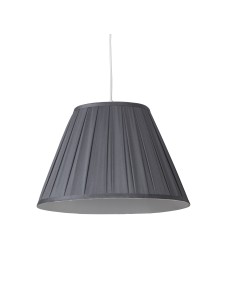 Searchlight® I Абажур Raye Taper Pleatsilk 40 см, цвят тъмносив I x Adaptable B22 E14 E27 - SO701936 - Цена | LEDs4economy 2
