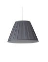 Searchlight® I Абажур Raye Taper Pleatsilk 40 см, цвят тъмносив I x Adaptable B22 E14 E27 - SO701936 - 2