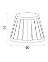 Searchlight® I Абажур Raye Taper Pleatsilk 40 см, цвят тъмносив I x Adaptable B22 E14 E27 - SO701936 - 4