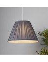 Searchlight® I Абажур Raye Taper Pleatsilk 40 см, цвят тъмносив I x Adaptable B22 E14 E27 - SO701936 - 5