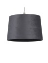 Searchlight® I Абажур Drum 30 см, цвят тъмносив I x Adaptable B22 E14 E27 - SO701939 - 2