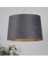 Searchlight® I Абажур Drum 30 см, цвят тъмносив I x Adaptable B22 E14 E27 - SO701939 - 5