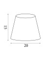 Searchlight® I Абажур 20 см, цвят тъмносив I x Adaptable B22 E14 E27 - SO701949 - 4