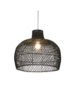 Searchlight® I Абажур Bell - черен ратан 50 см I 1 x Adaptable B22 E14 E27 - SO701958 - Цена | LEDs4economy