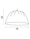 Searchlight® I Aбажур - Бамбукови омбре райета 58 см I 1 x Adaptable B22 E14 E27 - SO701960 - 4