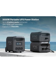 V-TAC Мобилна Захранваща Станция 3000W 2560Wh с LiFePO4 Батерия и Wi-Fi - 12709 - Цена | LEDs4economy 2