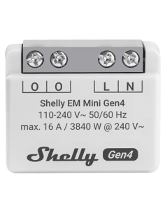 Shelly Smart Контролер с мерител 1х 16A Shelly EM Mini Gen4 за Умен дом - Цена | LEDs4economy