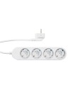 Shelly Smart Разклонител Бял Shelly Power Strip 4 Gen4 | 4x2P+E, Мерител, Кабел 1.5m за Умен Дом