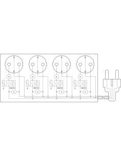 Shelly Smart Разклонител Бял Shelly Power Strip 4 Gen4 | 4x2P+E, Мерител, Кабел 1.5m за Умен Дом - Цена | LEDs4economy 2