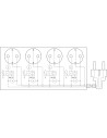 Shelly Smart Разклонител Черен Shelly Power Strip 4 Gen4 | 4x2P+E, Мерител, Кабел 1.5m за Умен Дом - 2