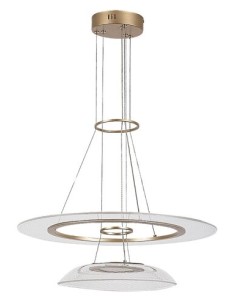 Rabalux Zofrael, полилей, златен метален с прозрачен акрилен абажур, 36W, 2400lm, 3000K - 72412 - Цена | LEDs4economy 2