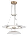 Rabalux Zofrael, полилей, златен метален с прозрачен акрилен абажур, 36W, 2400lm, 3000K - 72412 - 2
