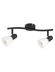 Rabalux Soma, спот черен метален с бял стъклен абажур, E14 2xMAX40W, Д35см, Ш14см, В16см, диаметър на монтаж 8см, IP20 - 73092 - 2
