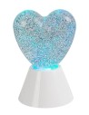 Rabalux Sparkly, декоративна пластмасова лампа с форма на сърце, LED 0.8W, RGB смяна на цвета и движеща се блестяща течност - 7