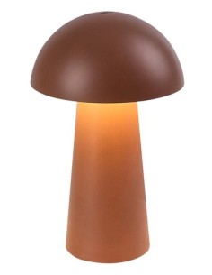 Rabalux Mireo, настолна кафява пластмасова лампа тип „гъба“ , 1.5W, 60lm, 3000K, В20см, Д12см, 0.5м USB бял PVC кабел, димируем 