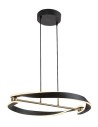 Rabalux Adalind, полилей, черно и златно, метална лампа, черен PVC кабел, 40W, 2200lm, 3000K, D60cm, H150cm - 72149