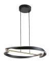 Rabalux Adalind, полилей, черно и златно, метална лампа, черен PVC кабел, 40W, 2200lm, 3000K, D60cm, H150cm - 72149 - 2