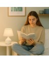 Rabalux Ingrid, настолна бежова керамична лампа с бежов текстилен абажур, E14 1xMAX40W, В26см, Д17см, 130см бял PVC кабел с каб - 6