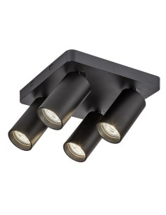 Rabalux Yorli, спот, черен алуминиев, GU10 4xMAX7W, Д22xШ22см, Д5.5см, В13.5см, без крушка, IP20 - 73084 - Цена | LEDs4economy