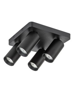 Rabalux Yorli, спот, черен алуминиев, GU10 4xMAX7W, Д22xШ22см, Д5.5см, В13.5см, без крушка, IP20 - 73084 - Цена | LEDs4economy 2