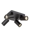 Rabalux Yorli, спот, черен алуминиев, GU10 4xMAX7W, Д22xШ22см, Д5.5см, В13.5см, без крушка, IP20 - 73084 - 3