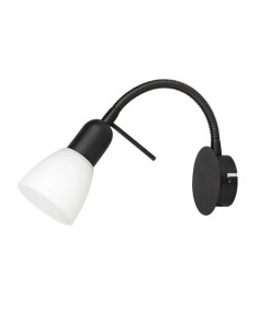 Rabalux Soma, спот черен метален с бял стъклен абажур, E14 1xMAX40W - 73090 - Цена | LEDs4economy 2