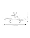 Rabalux Fluara, плафон 40W, 3000-6500K, D50-105cm, вентилатор - 71364 - 4