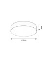 Rabalux Dolen, плафон, E27 2x9W, D29cm, сиво-бежoво, IP43 - 75067 - 7