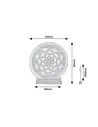 Rabalux Mandali, настолна солна лампа, E14 1xMAX15W, Д15xШ7см, В16.5см, 150см бял PVC кабел с кабелен ключ, включен източник на - 6