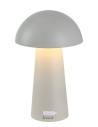 Rabalux Mireo, настолна бяла пластмасова лампа тип „гъба“, 1.5W, 60lm, 3000K, В20см, Д12см, 0.5м USB бял PVC кабел, димируема с