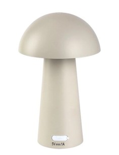 Rabalux Mireo, настолна бяла пластмасова лампа тип „гъба“, 1.5W, 60lm, 3000K, В20см, Д12см, 0.5м USB бял PVC кабел, димируема с  2