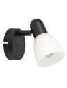Rabalux Soma, спот черен метален с бял стъклен абажур, E14 1x40W, H13см, диаметър на монтаж 8см, IP20 - 73091 - 2