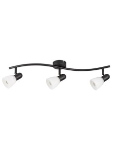 Rabalux Soma, спот черен метален с бял стъклен абажур, E14 3xMAX40W, Д60см, Ш14см, В16см, монтажен диаметър 8см, IP20 - 73093 -  2