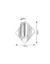 Rabalux Rosaline, аплик, 7W, 3000K, H25, IP44, bla/златисто - 71407 - 8
