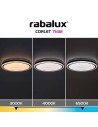 Rabalux Corlet, плафон 20W, 3000-6500K, D38, 5, черно - 71412 - 9